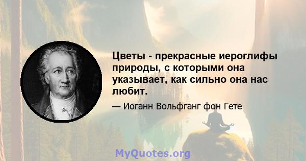 Цветы - прекрасные иероглифы природы, с которыми она указывает, как сильно она нас любит.