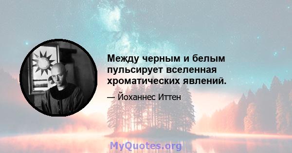 Между черным и белым пульсирует вселенная хроматических явлений.