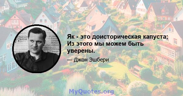 Як - это доисторическая капуста; Из этого мы можем быть уверены.