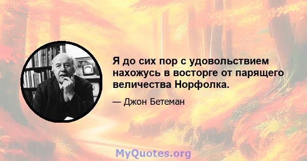 Я до сих пор с удовольствием нахожусь в восторге от парящего величества Норфолка.