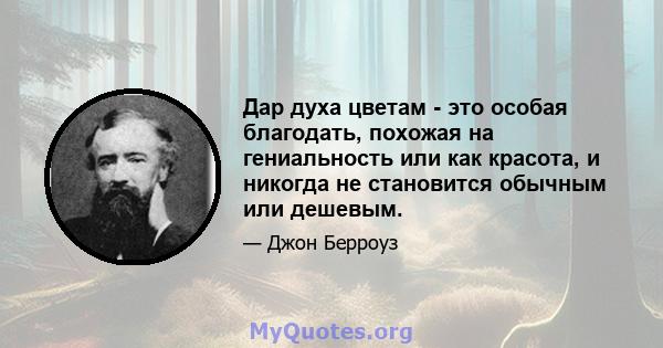 Дар духа цветам - это особая благодать, похожая на гениальность или как красота, и никогда не становится обычным или дешевым.