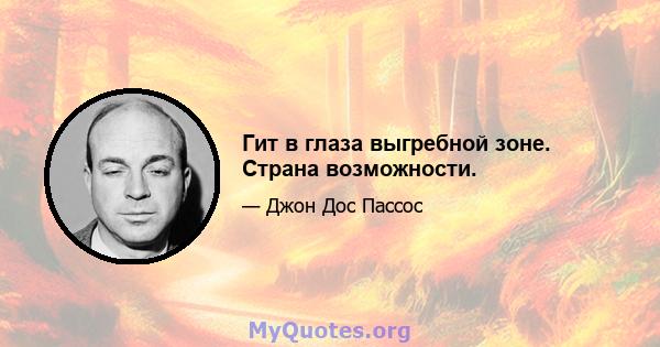 Гит в глаза выгребной зоне. Страна возможности.