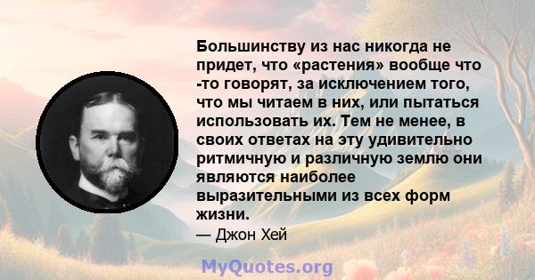 Большинству из нас никогда не придет, что «растения» вообще что -то говорят, за исключением того, что мы читаем в них, или пытаться использовать их. Тем не менее, в своих ответах на эту удивительно ритмичную и различную 