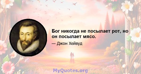 Бог никогда не посылает рот, но он посылает мясо.