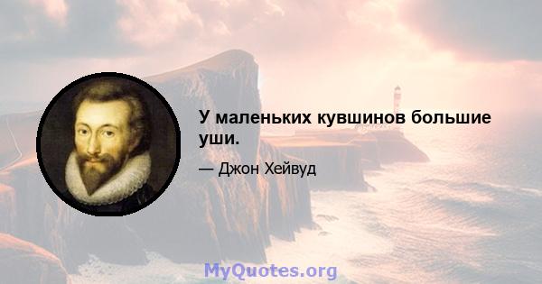 У маленьких кувшинов большие уши.