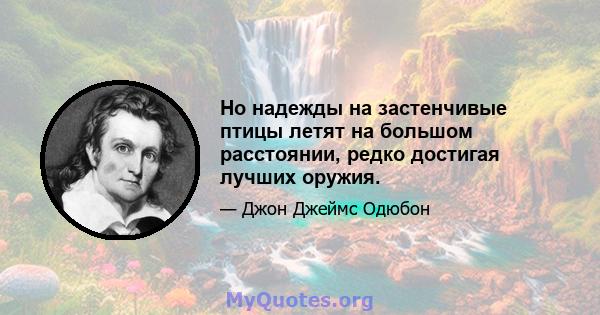 Но надежды на застенчивые птицы летят на большом расстоянии, редко достигая лучших оружия.