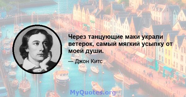 Через танцующие маки украли ветерок, самый мягкий усыпку от моей души.