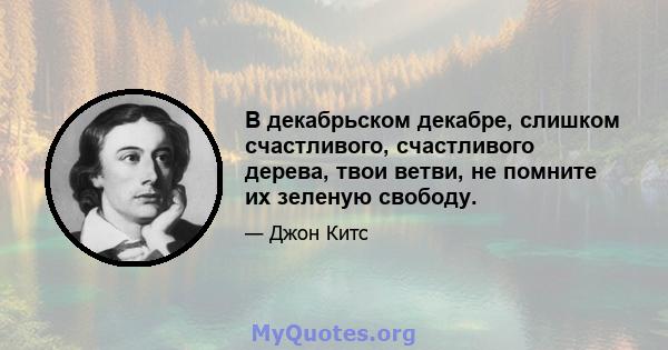 В декабрьском декабре, слишком счастливого, счастливого дерева, твои ветви, не помните их зеленую свободу.