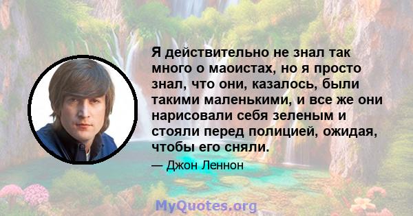 Я действительно не знал так много о маоистах, но я просто знал, что они, казалось, были такими маленькими, и все же они нарисовали себя зеленым и стояли перед полицией, ожидая, чтобы его сняли.