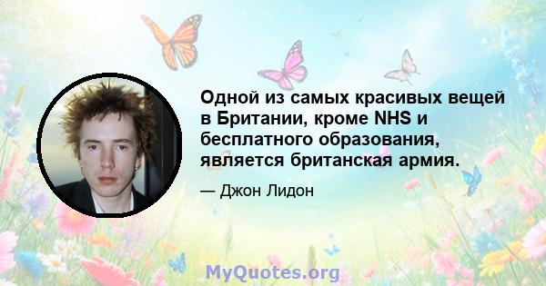 Одной из самых красивых вещей в Британии, кроме NHS и бесплатного образования, является британская армия.