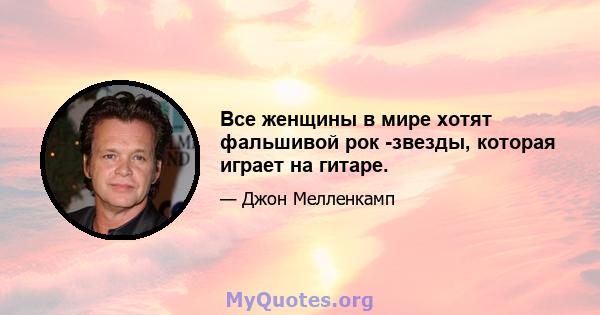 Все женщины в мире хотят фальшивой рок -звезды, которая играет на гитаре.