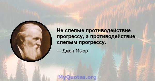 Не слепые противодействие прогрессу, а противодействие слепым прогрессу.