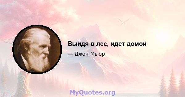 Выйдя в лес, идет домой