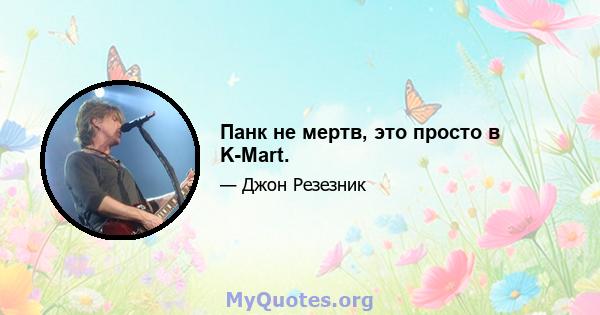 Панк не мертв, это просто в K-Mart.