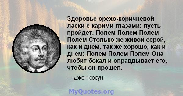 Здоровье орехо-коричневой ласки с карими глазами: пусть пройдет. Полем Полем Полем Полем Столько же живой серой, как и днем, так же хорошо, как и днем: Полем Полем Полем Она любит бокал и оправдывает его, чтобы он