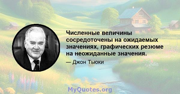 Численные величины сосредоточены на ожидаемых значениях, графических резюме на неожиданные значения.