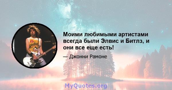 Моими любимыми артистами всегда были Элвис и Битлз, и они все еще есть!