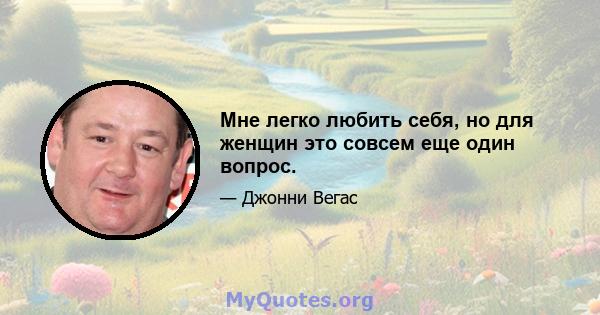 Мне легко любить себя, но для женщин это совсем еще один вопрос.