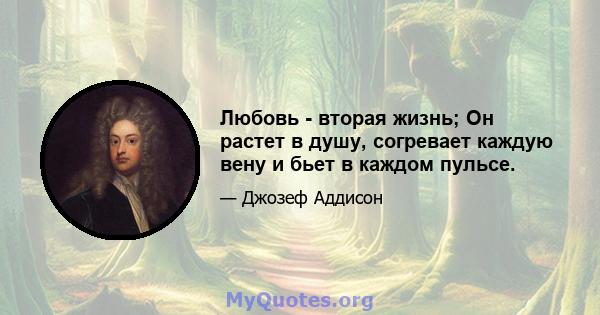 Любовь - вторая жизнь; Он растет в душу, согревает каждую вену и бьет в каждом пульсе.