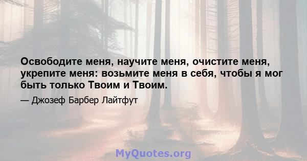 Освободите меня, научите меня, очистите меня, укрепите меня: возьмите меня в себя, чтобы я мог быть только Твоим и Твоим.