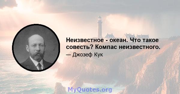 Неизвестное - океан. Что такое совесть? Компас неизвестного.