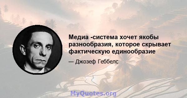 Медиа -система хочет якобы разнообразия, которое скрывает фактическую единообразие