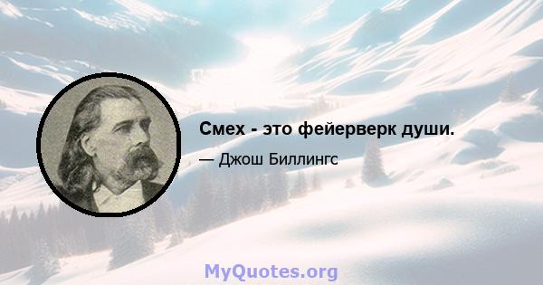 Смех - это фейерверк души.