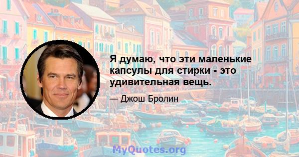 Я думаю, что эти маленькие капсулы для стирки - это удивительная вещь.