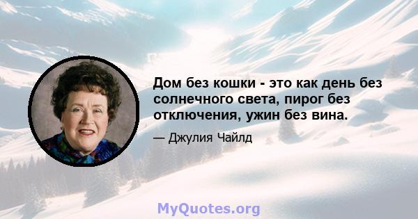 Дом без кошки - это как день без солнечного света, пирог без отключения, ужин без вина.