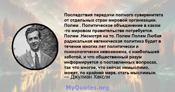 Последствия передачи полного суверенитета от отдельных стран мировой организации. Полем . Политическое объединение в каком -то мировом правительстве потребуется. Полем .Несмотря на то. Полем Полем Любая радикальная