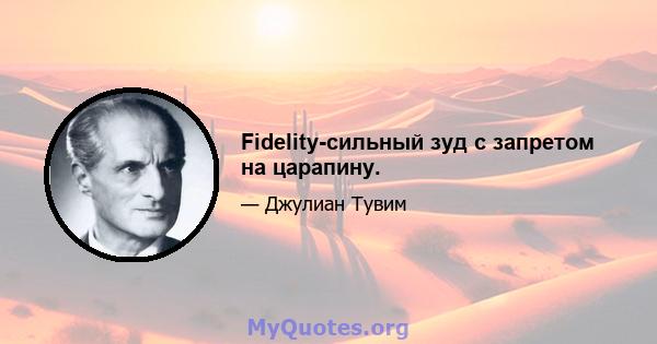 Fidelity-сильный зуд с запретом на царапину.