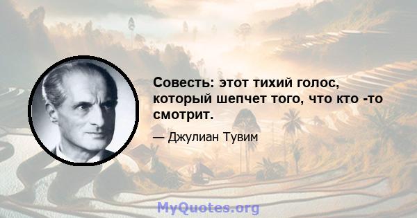 Совесть: этот тихий голос, который шепчет того, что кто -то смотрит.