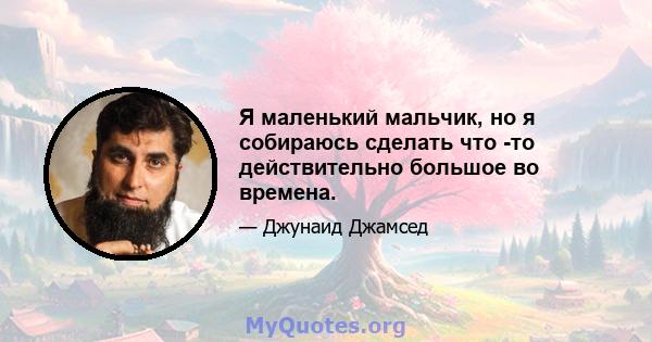 Я маленький мальчик, но я собираюсь сделать что -то действительно большое во времена.