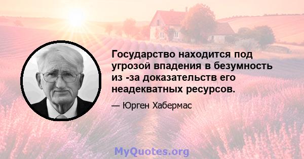 Государство находится под угрозой впадения в безумность из -за доказательств его неадекватных ресурсов.