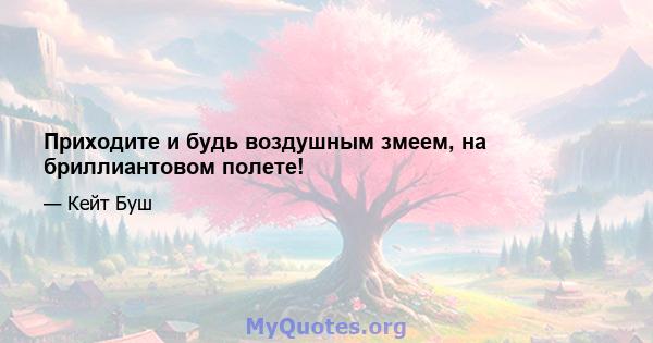 Приходите и будь воздушным змеем, на бриллиантовом полете!