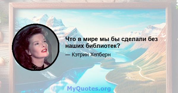 Что в мире мы бы сделали без наших библиотек?