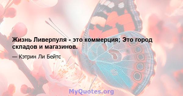 Жизнь Ливерпуля - это коммерция; Это город складов и магазинов.