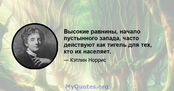 Высокие равнины, начало пустынного запада, часто действуют как тигель для тех, кто их населяет.