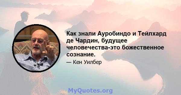 Как знали Ауробиндо и Тейлхард де Чардин, будущее человечества-это божественное сознание.