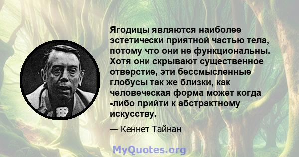 Ягодицы являются наиболее эстетически приятной частью тела, потому что они не функциональны. Хотя они скрывают существенное отверстие, эти бессмысленные глобусы так же близки, как человеческая форма может когда -либо