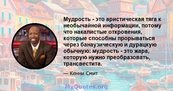 Мудрость - это аристическая тяга к необычайной информации, потому что накалистые откровения, которые способны прорываться через банаузическую и дурацкую обычную: мудрость - это жара, которую нужно преобразовать,