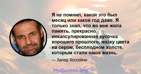 Я не помнил, какой это был месяц или какой год даже. Я только знал, что во мне жила память, прекрасно инкапсулированная кусочка хорошего прошлого, мазку цвета на сером, бесплодном холсте, которым стали наша жизнь.