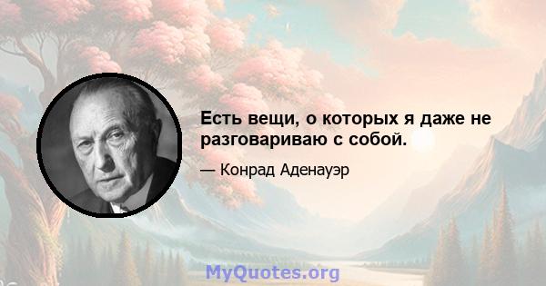 Есть вещи, о которых я даже не разговариваю с собой.