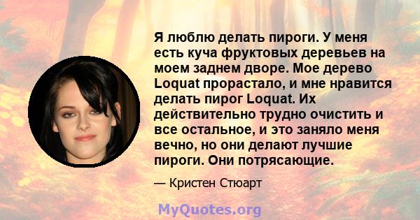 Я люблю делать пироги. У меня есть куча фруктовых деревьев на моем заднем дворе. Мое дерево Loquat прорастало, и мне нравится делать пирог Loquat. Их действительно трудно очистить и все остальное, и это заняло меня