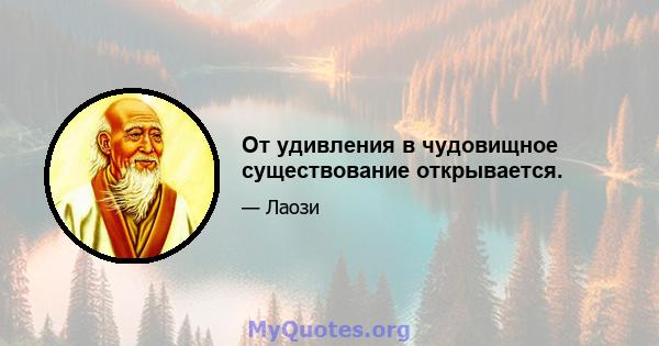 От удивления в чудовищное существование открывается.