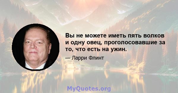 Вы не можете иметь пять волков и одну овец, проголосовавшие за то, что есть на ужин.