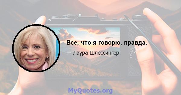 Все, что я говорю, правда.