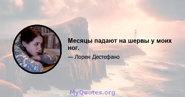 Месяцы падают на шервы у моих ног.