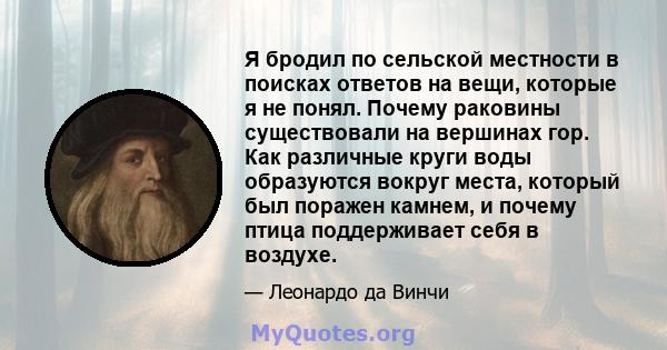 Я бродил по сельской местности в поисках ответов на вещи, которые я не понял. Почему раковины существовали на вершинах гор вместе с отпечатками кораллов и растений и морских водорослей, обычно встречающихся в море.