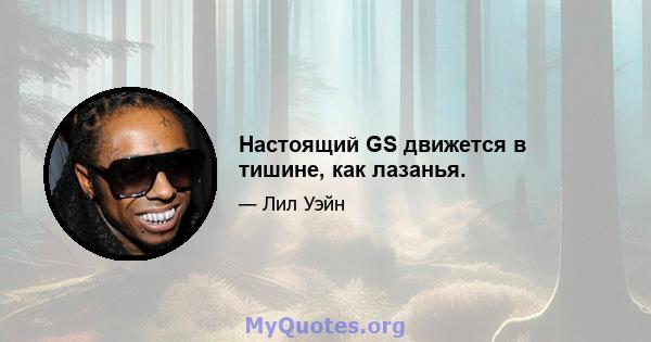 Настоящий GS движется в тишине, как лазанья.